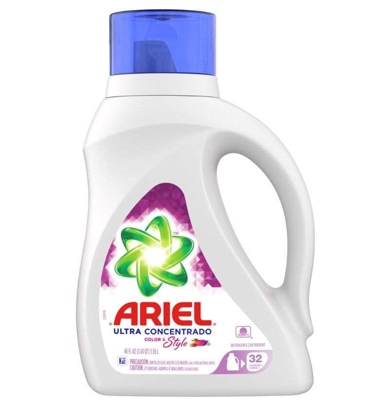 Ariel Ultra Concentrated Color & Style Liquid Laundry Detergent 32 loads - 46oz/6pk