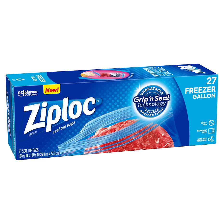 Ziploc Freezer Gallon - 27ct/6pk