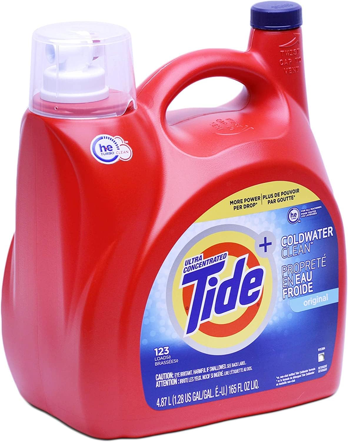 Tide Coldwater Clean Original Liquid Laundry Detergent 123 Loads - 165oz/4pk