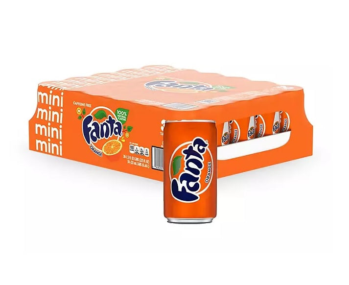 Fanta Orange Soda Mini Cans - 7.5oz/30pk