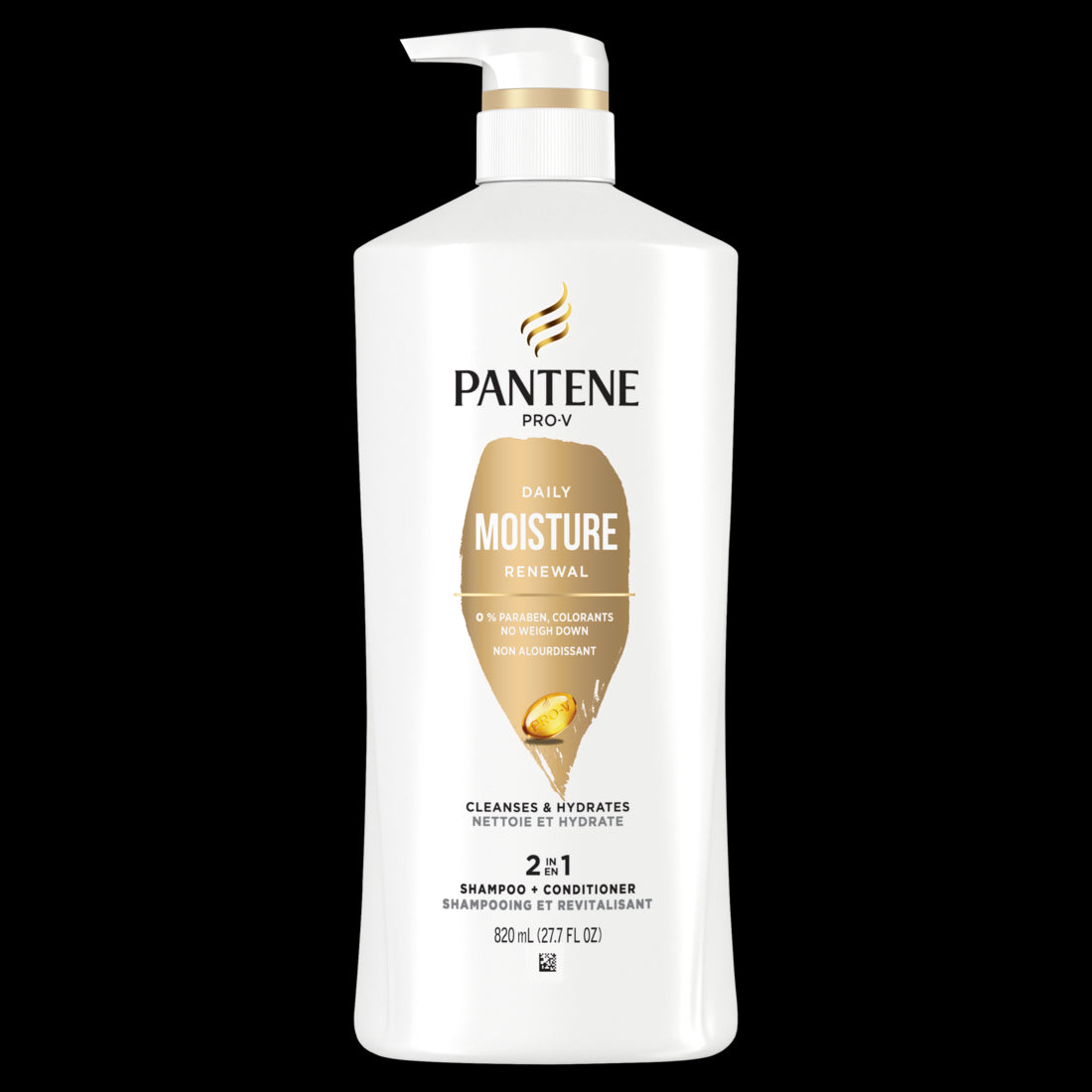 PANTENE PRO-V Daily Moisture Renewal 2 in 1 Shampoo + Conditioner- 27.7 oz/820ml/4pk