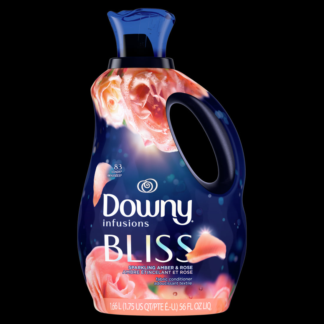 Downy BLISS Infusions Liquid Fabric Softener Sparkling Amber & Rose - 56oz/4pk
