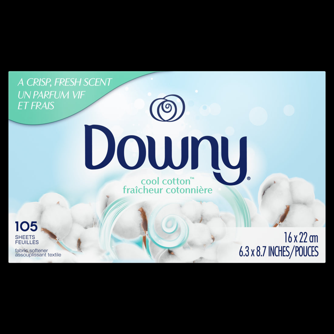 Downy Fabric Softener Dryer Sheets Cool Cotton - 105ct/6pk