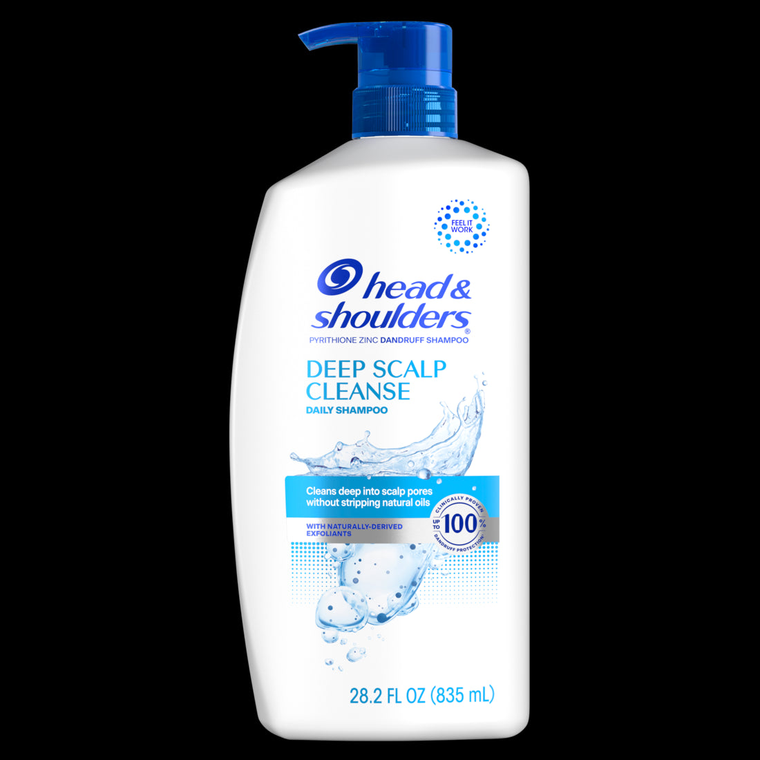 Head & Shoulders Shampoo Anti-Dandruff Treatment Deep Scalp Cleanse Paraben Free - 28.2oz/4pk