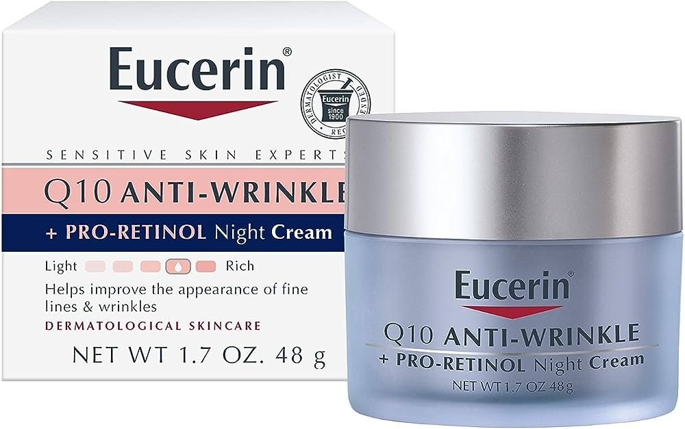 Eucerin Q10 Anti-Wrinkle+Pro-Retinal Night Cream - 1.7oz/3pk