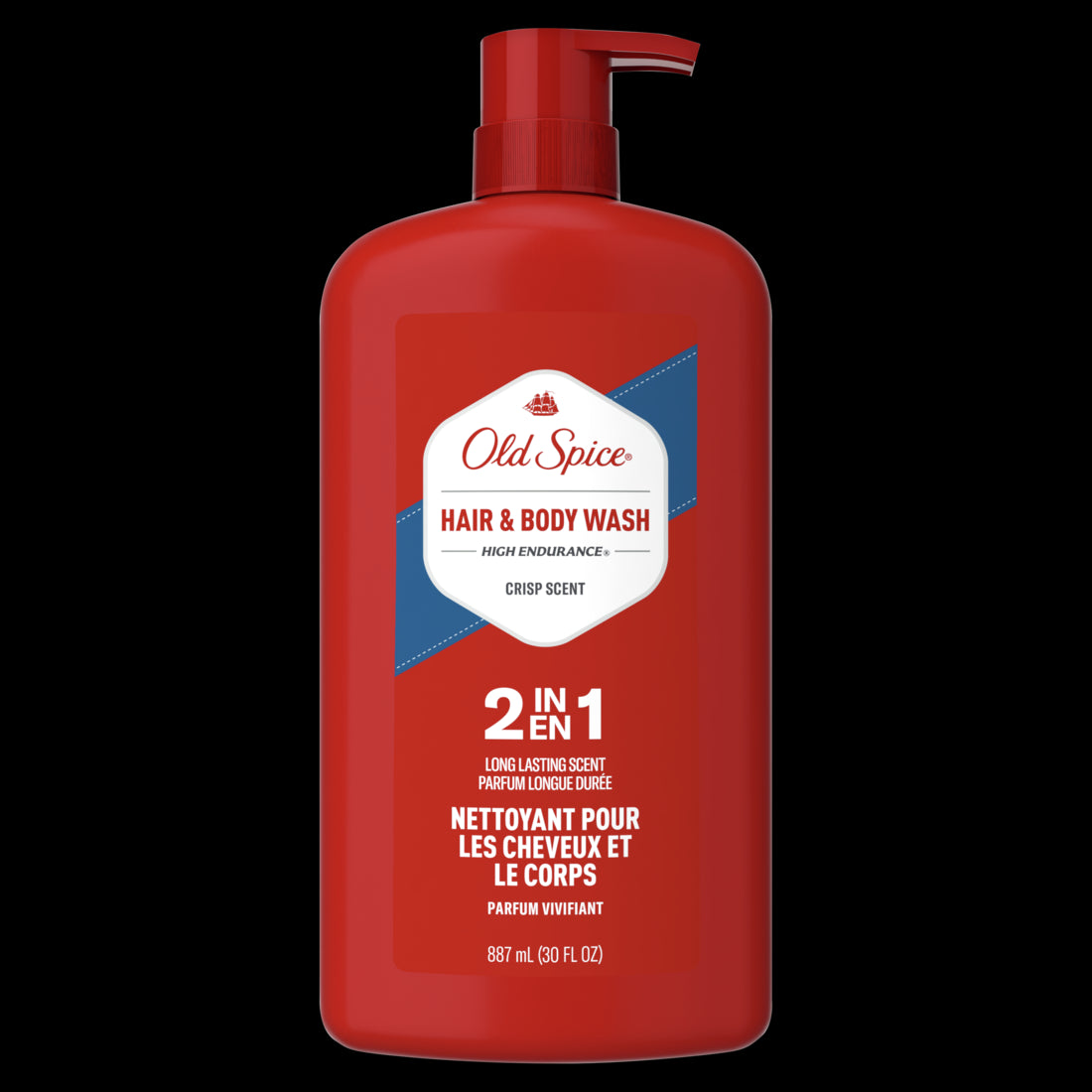 Old Spice High Endurance Hair & Body Wash for Men Crisp Scent - 30z/4pk
