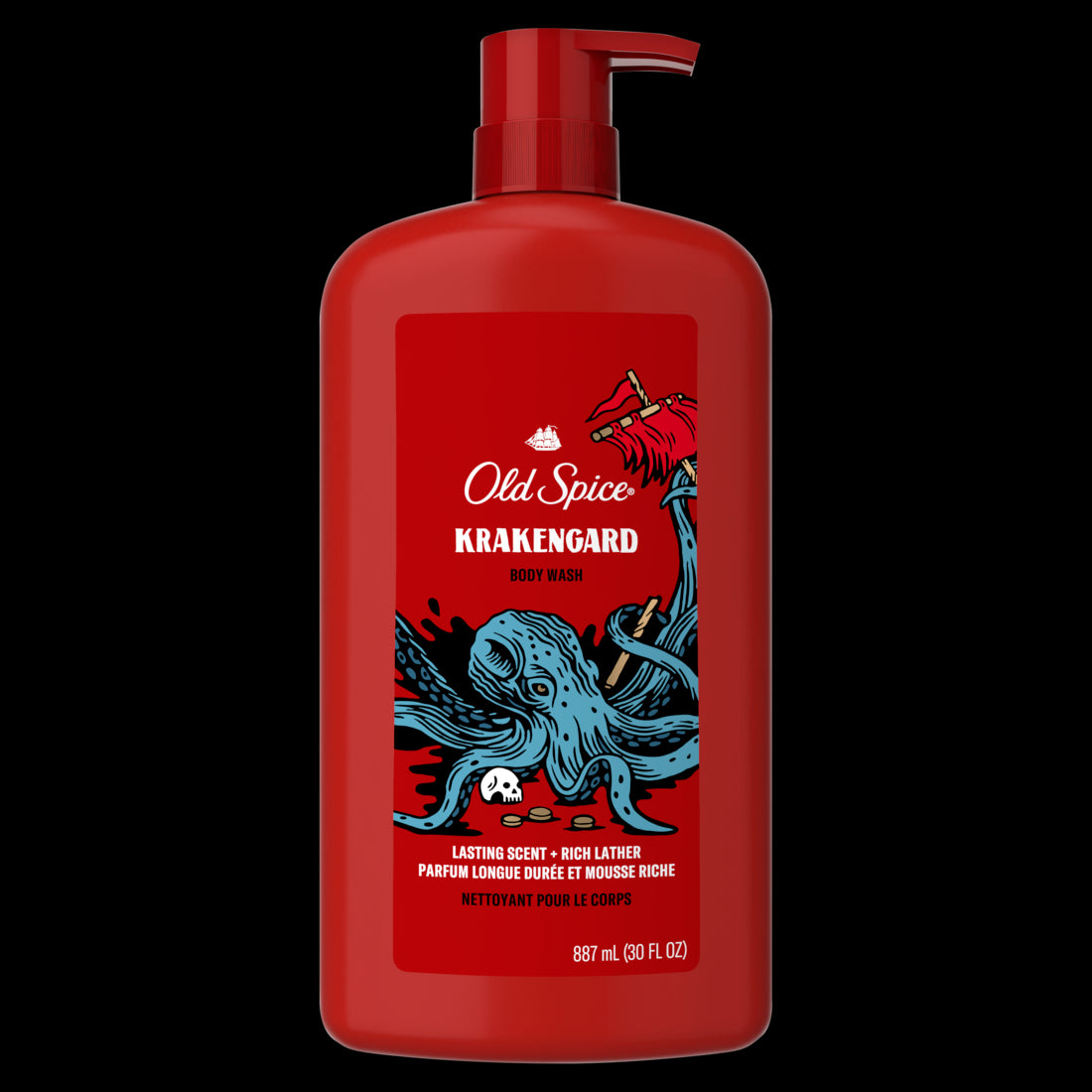 Old Spice Body Wash for Men Krakengard Long Lasting Lather - 33.4oz/4pk