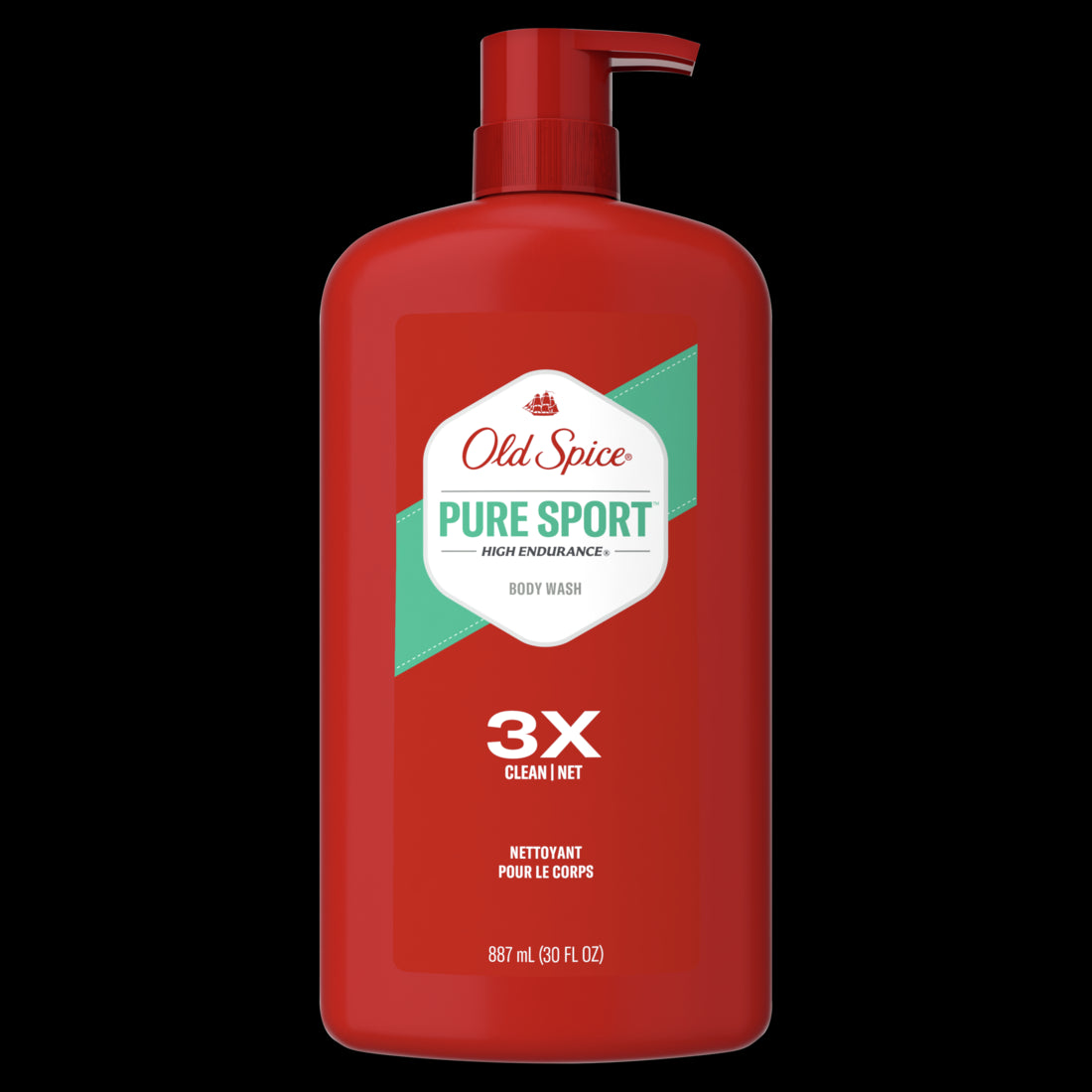 Old Spice High Endurance Body Wash for Men Pure Sport Scent - 30oz/4pk