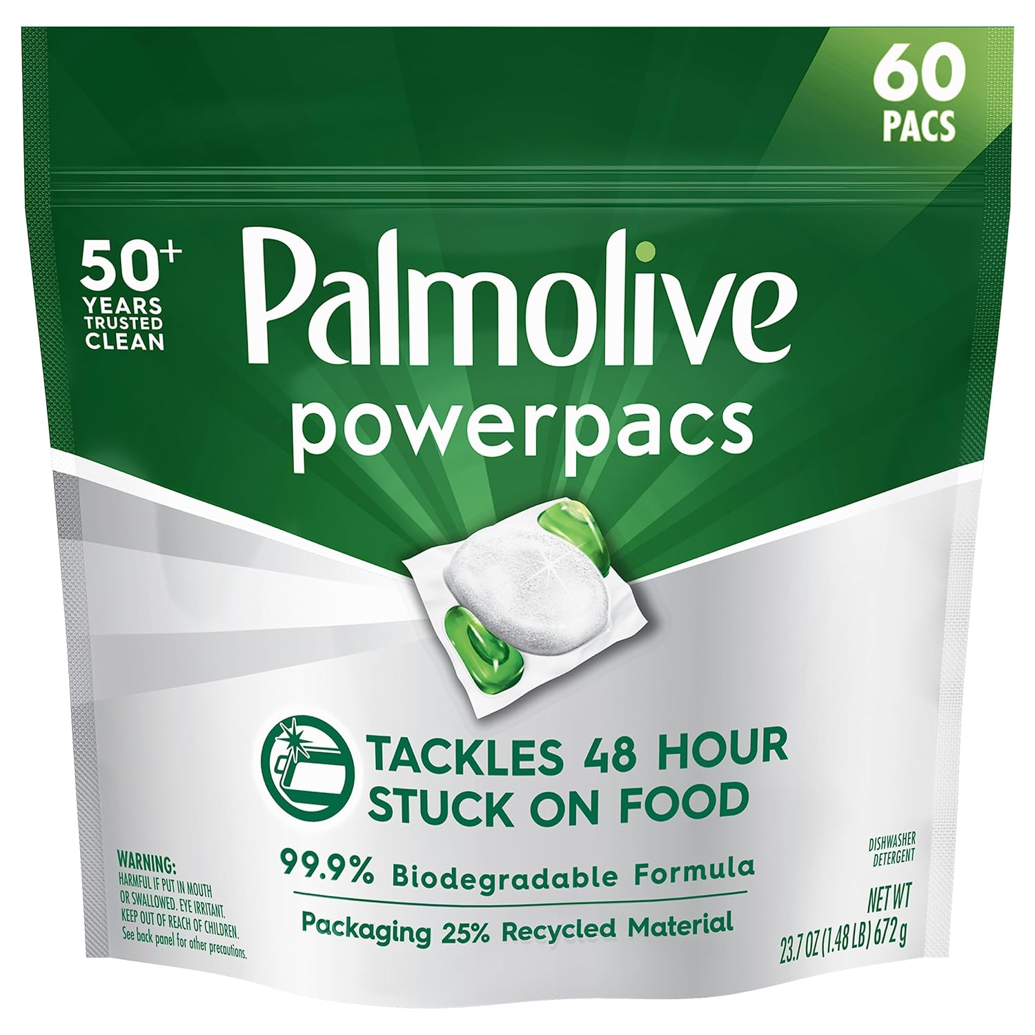 Palmolive powerpack dishwasher pods 60ct/4pk