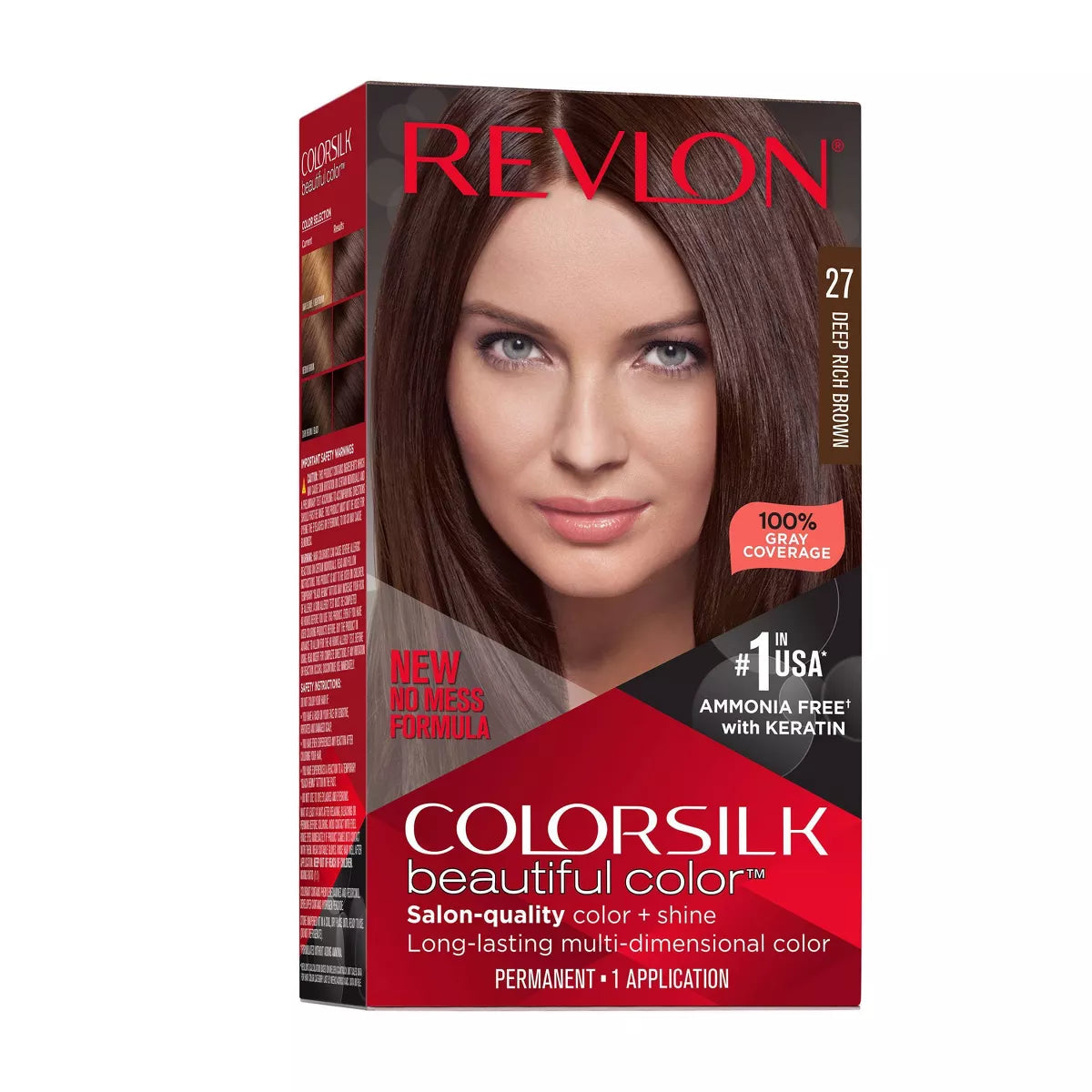 Revlon Colorsilk Hair Color USA #27 Deep Rich Brown - 1ct/3pk