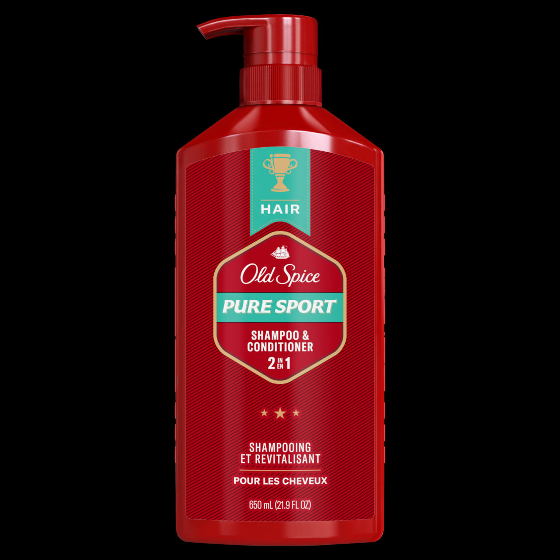 Old Spice Pure Sport 2in1 Shampoo and Conditioner for Men 22oz/4pk