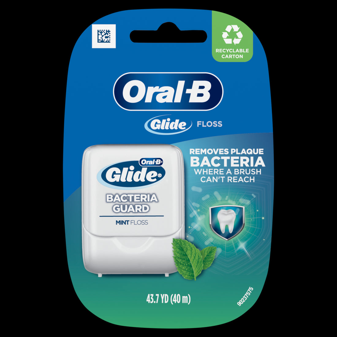 Oral-B Glide Bacteria Guard Dental Floss Mint 40m - 1ct/48pk