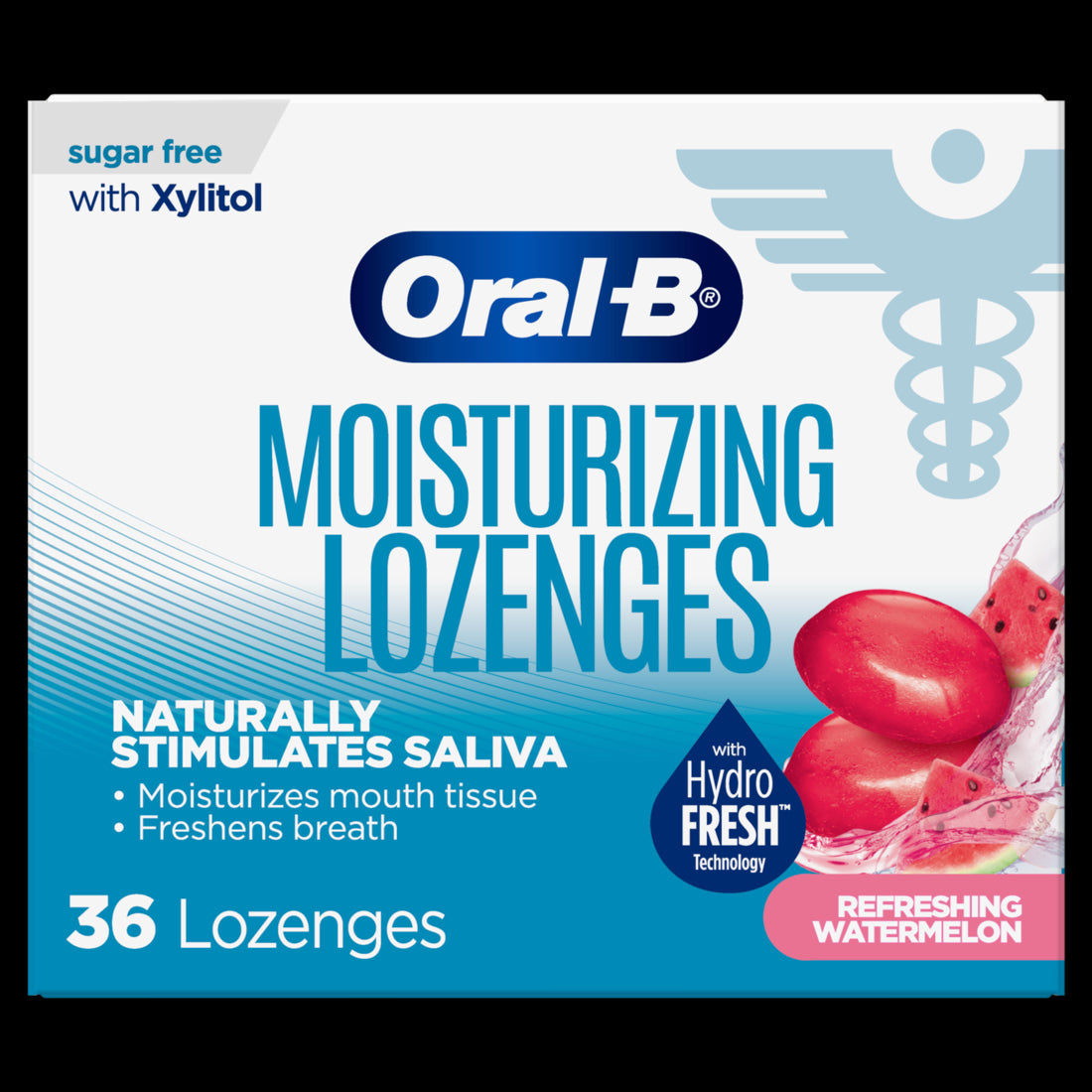 Oral-B Dry Mouth Lozenges, Refreshing Watermelon - 36ct/5pk