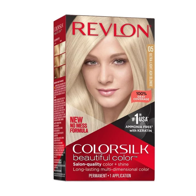 Revlon Colorsilk Hair Color USA #05 Ultra Light Ash Blonde Usa - 1ct/3pk