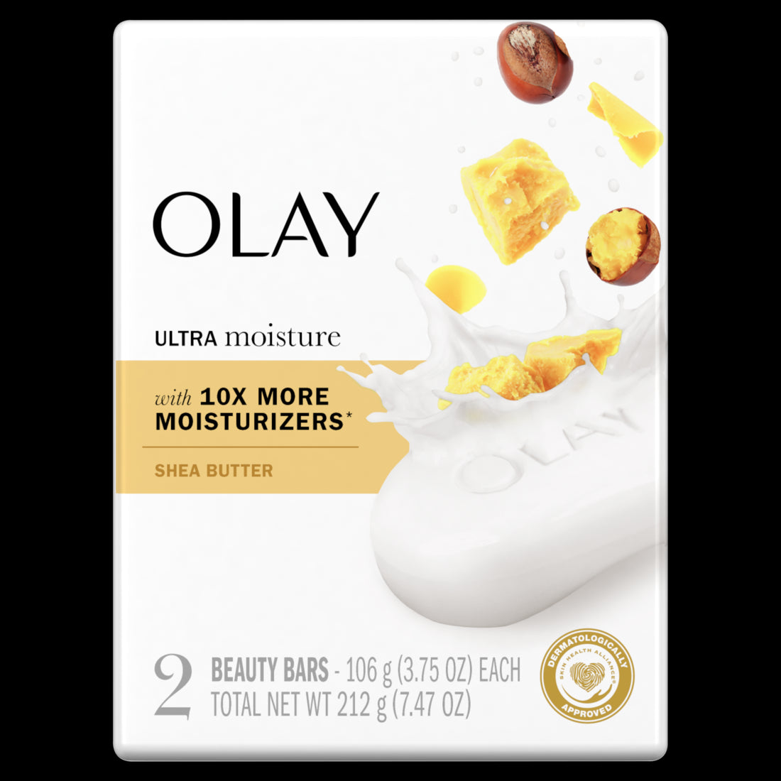 Olay Moisture Outlast Ultra Moisture Shea Butter Beauty Bar with Vitamin B3 Complex 2ct - 3.75oz/10pk