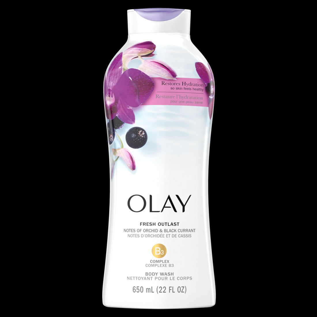 Olay Fresh Outlast Body Wash Orchid & Black Currant - 22oz/4pk