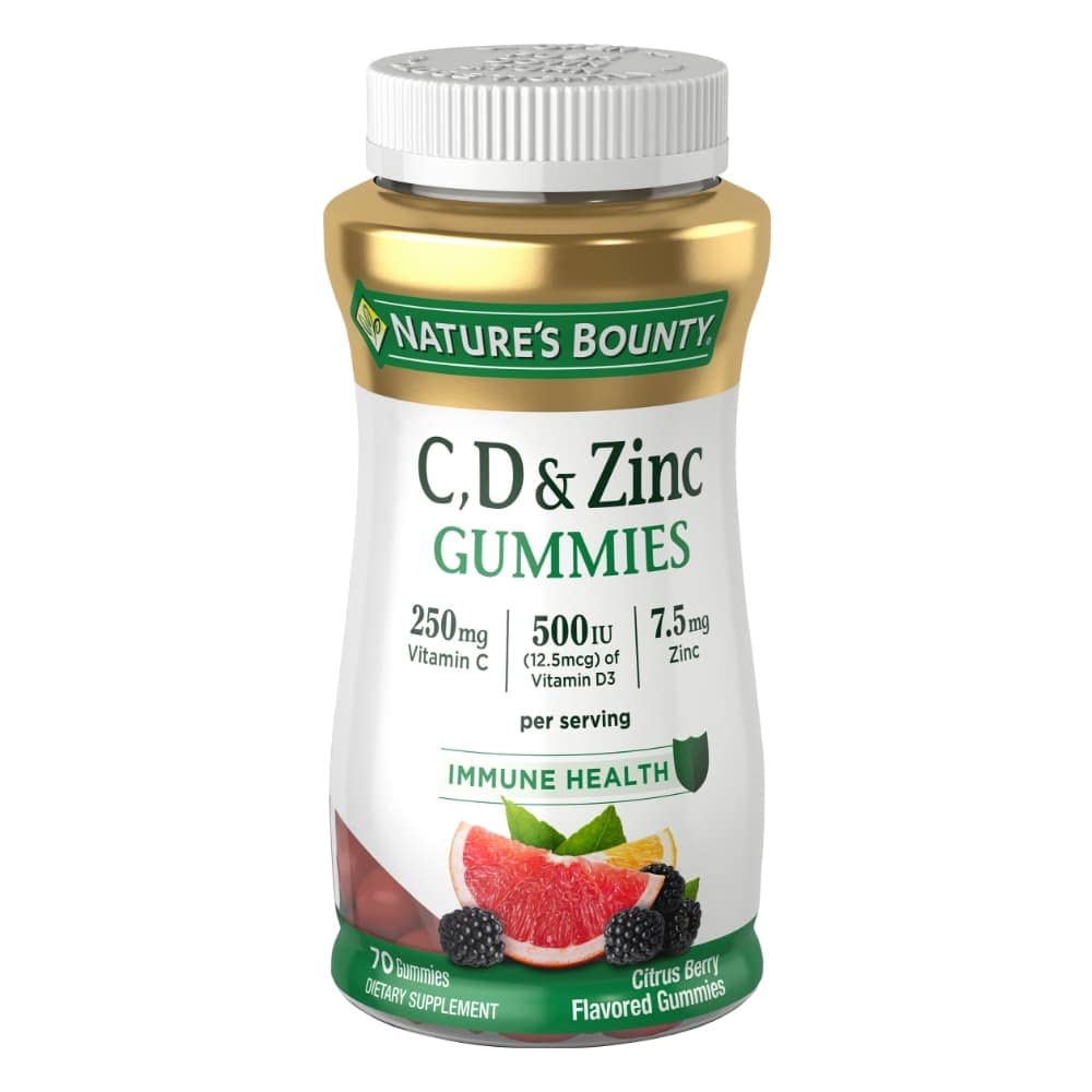 Nature's Bounty Vitamin C & D with Zinc Gummies  - 70ct/12pk