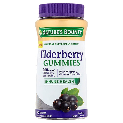 Nature's Bounty Elderberry Gummies -70ct/12pk
