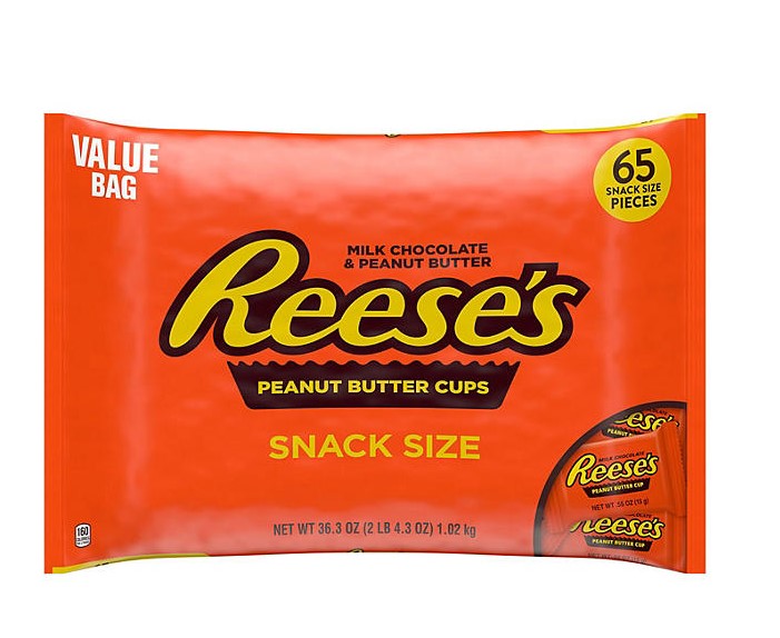 REESE'S Milk Chocolate Peanut Butter Cups Candy -  65ct/1pk