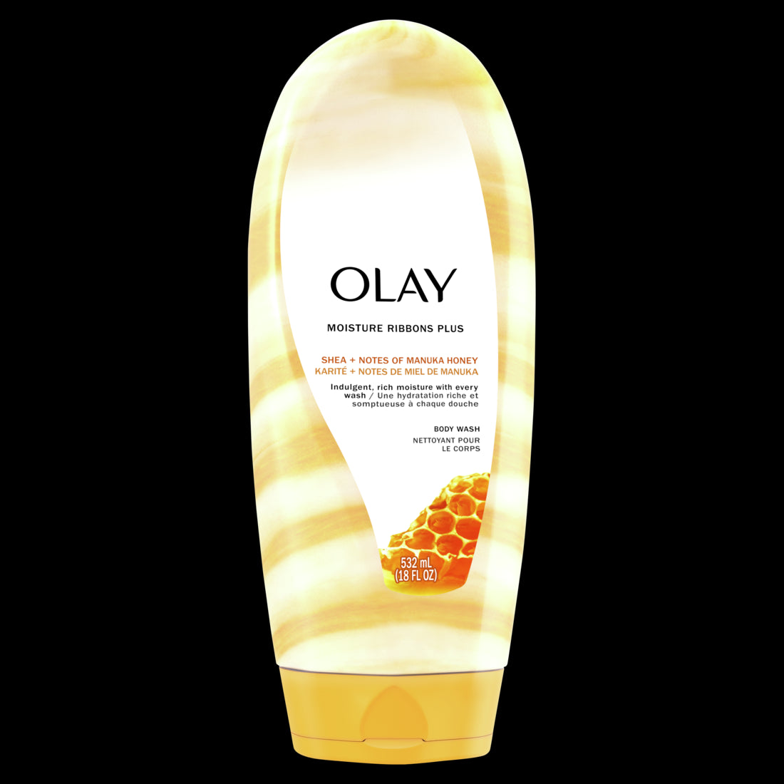 Olay Moisture Ribbons Plus Shea + Notes of Manuka Honey Body Wash - 18oz/4pk