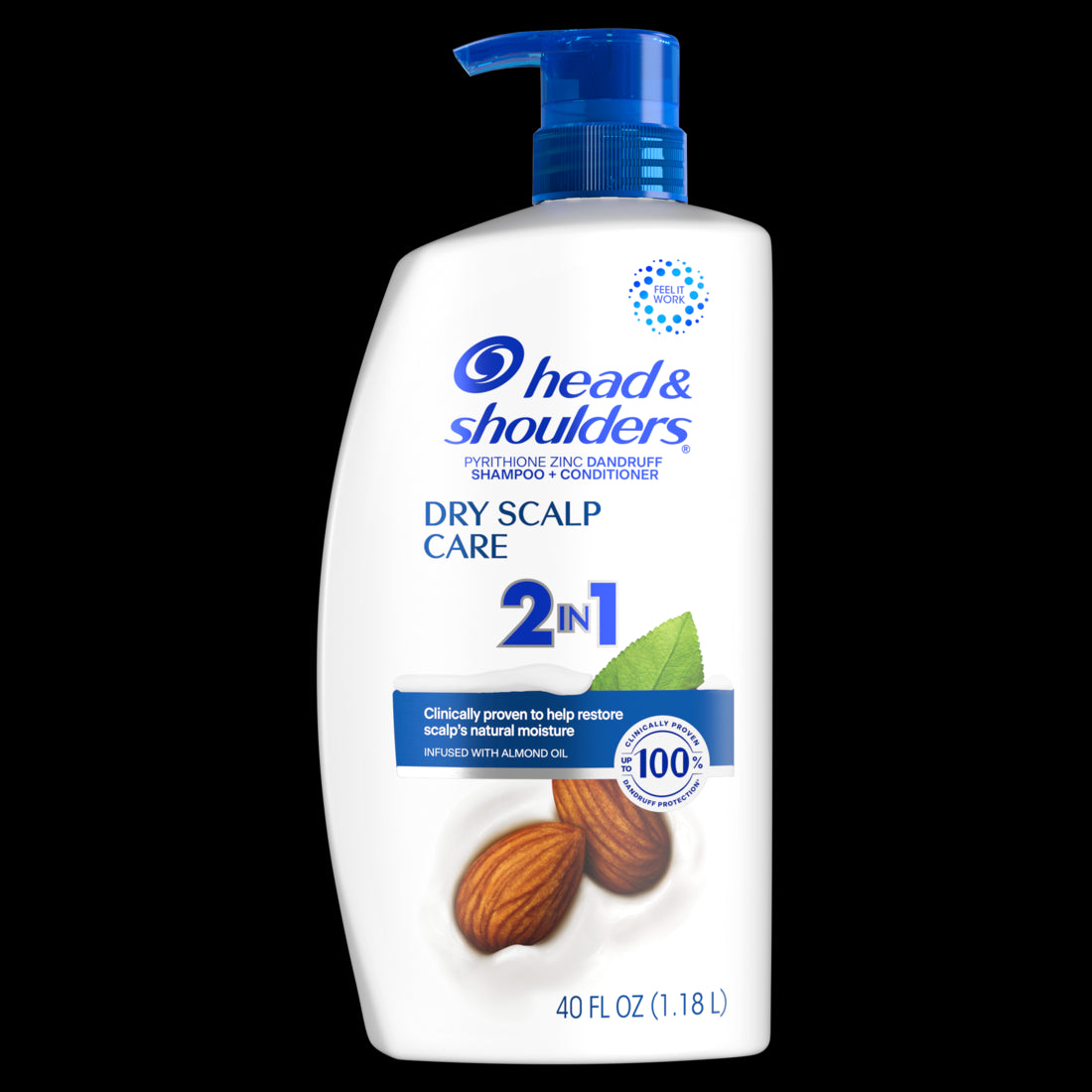 Head and Shoulders Anti-Dandruff Treatment Dry Scalp Care 2 in 1 Dandruff Shampoo and Conditioner - 40oz/1cs/270pk