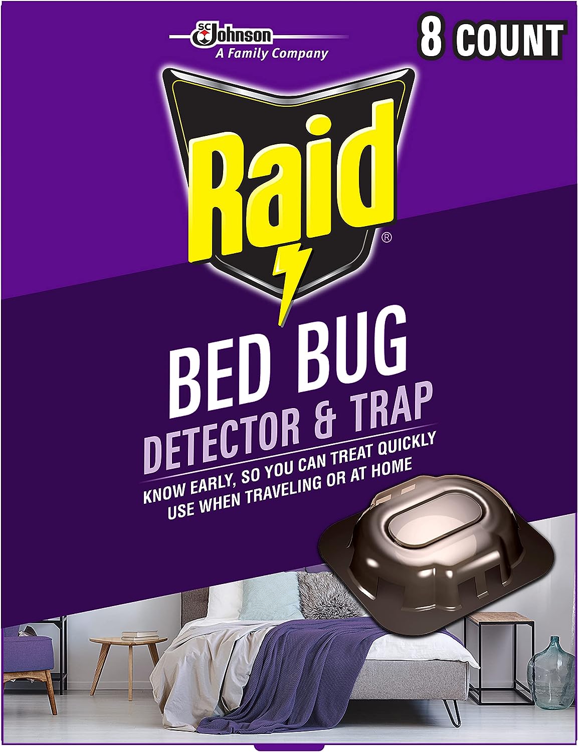 Raid Bed Bug Detector and Trap - 8ct/6pk