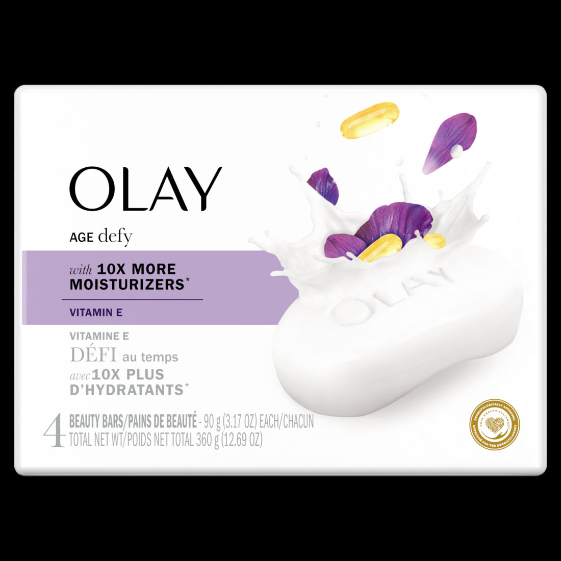 Olay Moisture Outlast Age Defying Beauty Bar with Vitamin B3 Complex - 3.17oz/4pk