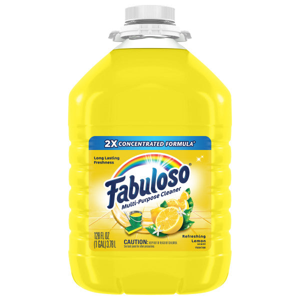 Fabuloso Multi-Purpose Cleaner 2X Concentrated Formula Refreshing Lemon Scent-128oz/4pk