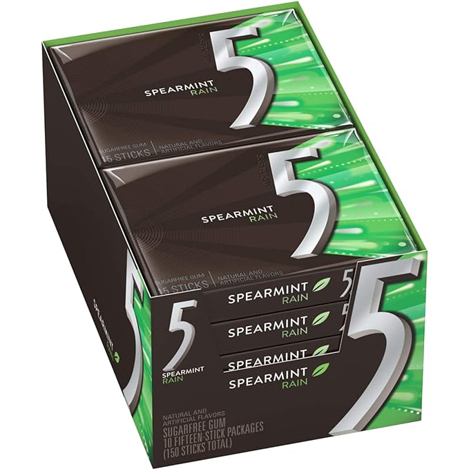 5 GUM Spearmint Rain -15stick/10pk