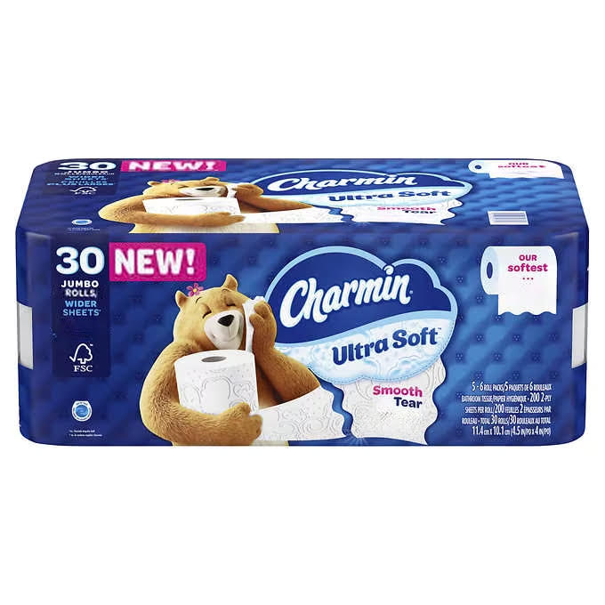 Charmin Ultra Soft Bathroom Tissue 200 Sheets per Roll - 5x6pk - 30ct/1pk