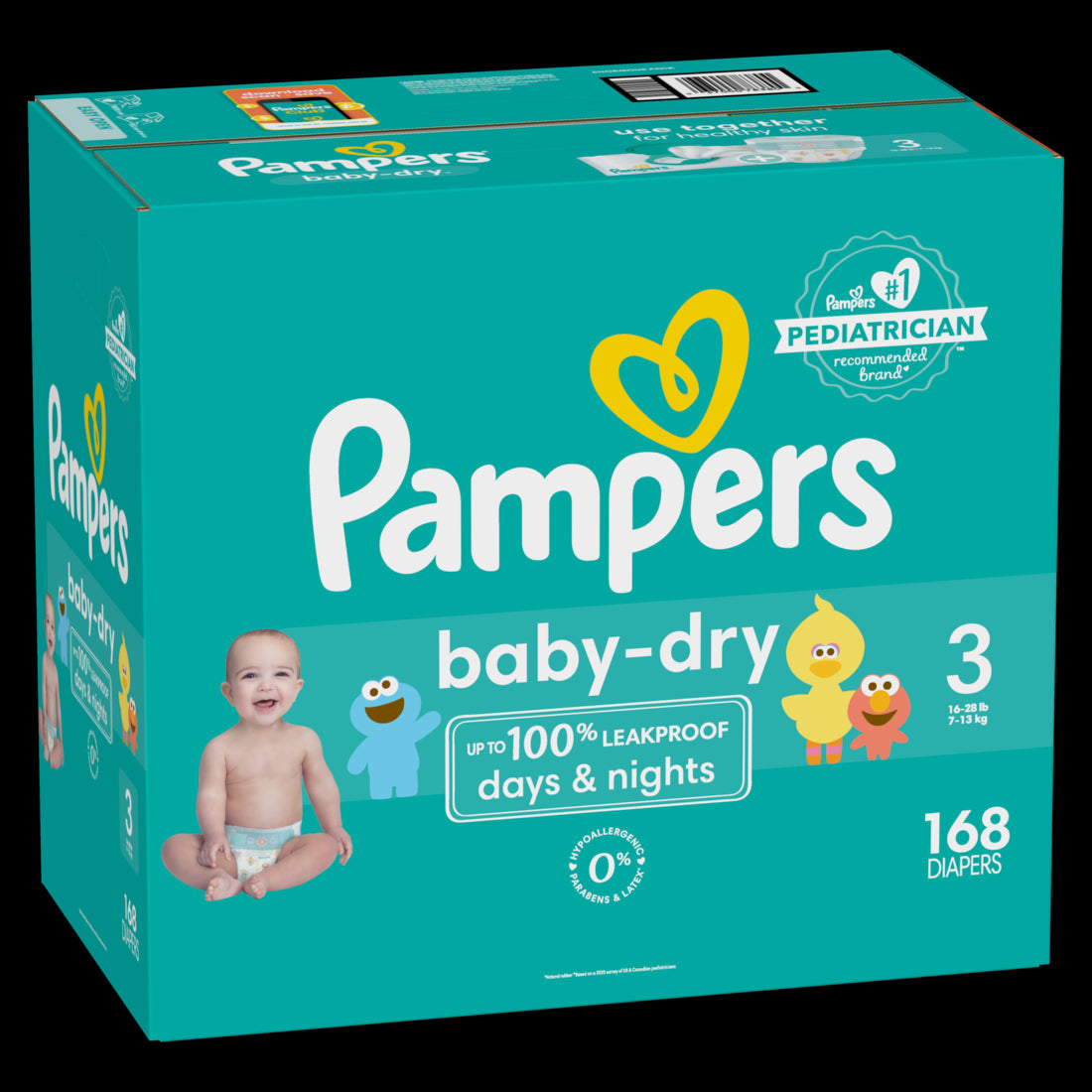 Pampers Baby Dry Diapers Size 3 - 168ct/1pk