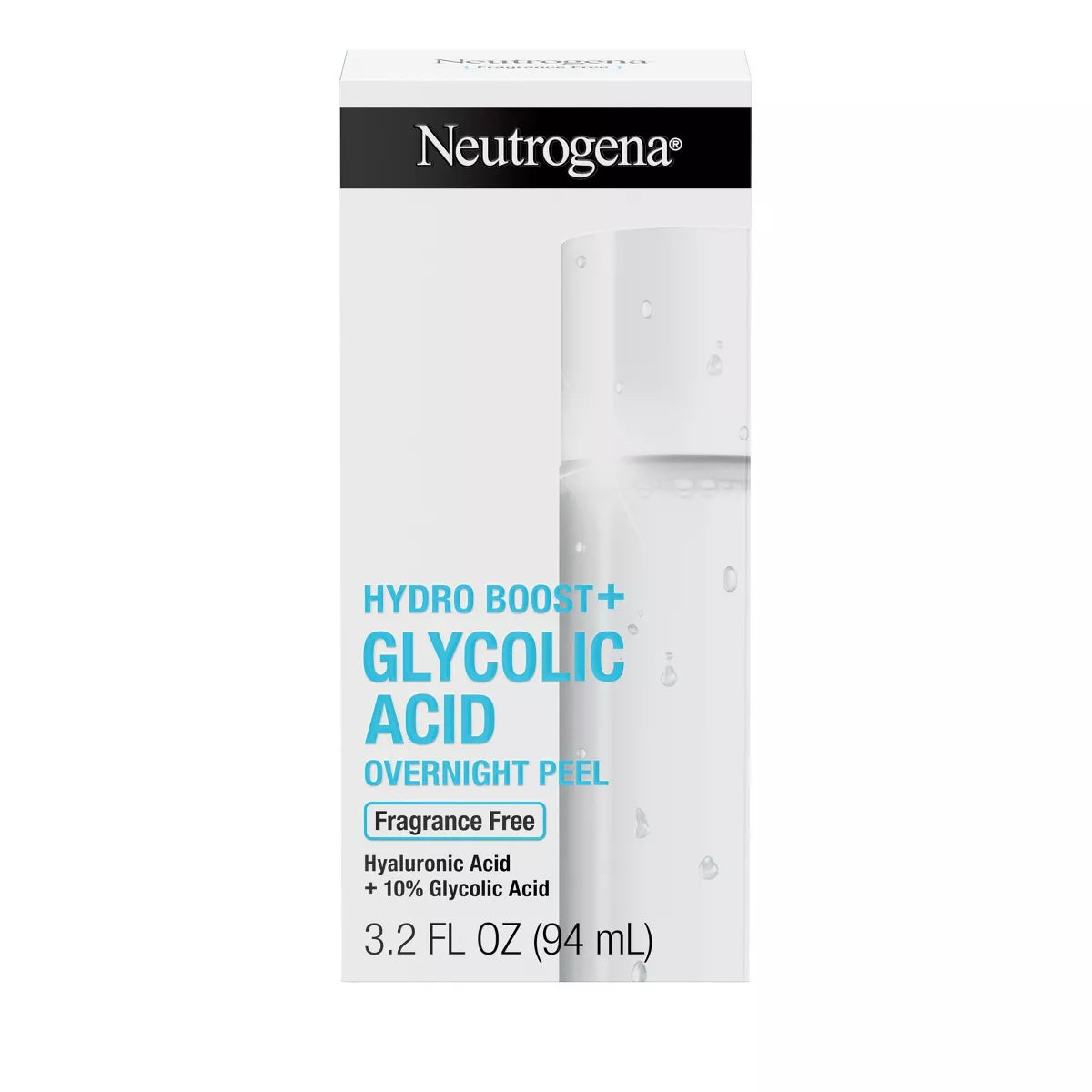 Neutrogena Hydro Boost Glycolic Acid Overnight Peel Fragrance Free with Hyaluronic Acid - 3.2oz/3pk