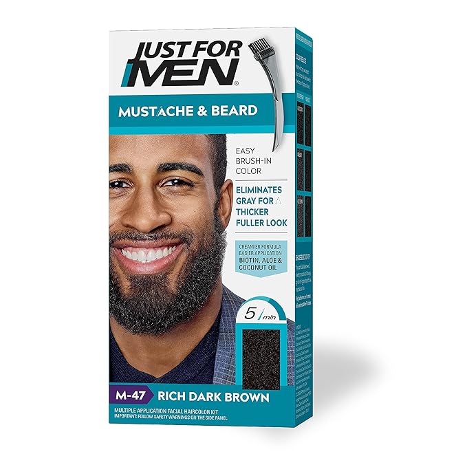 Just for Men Mustache & Beard Color RichDark Brown M-47 - 1ct/3pk