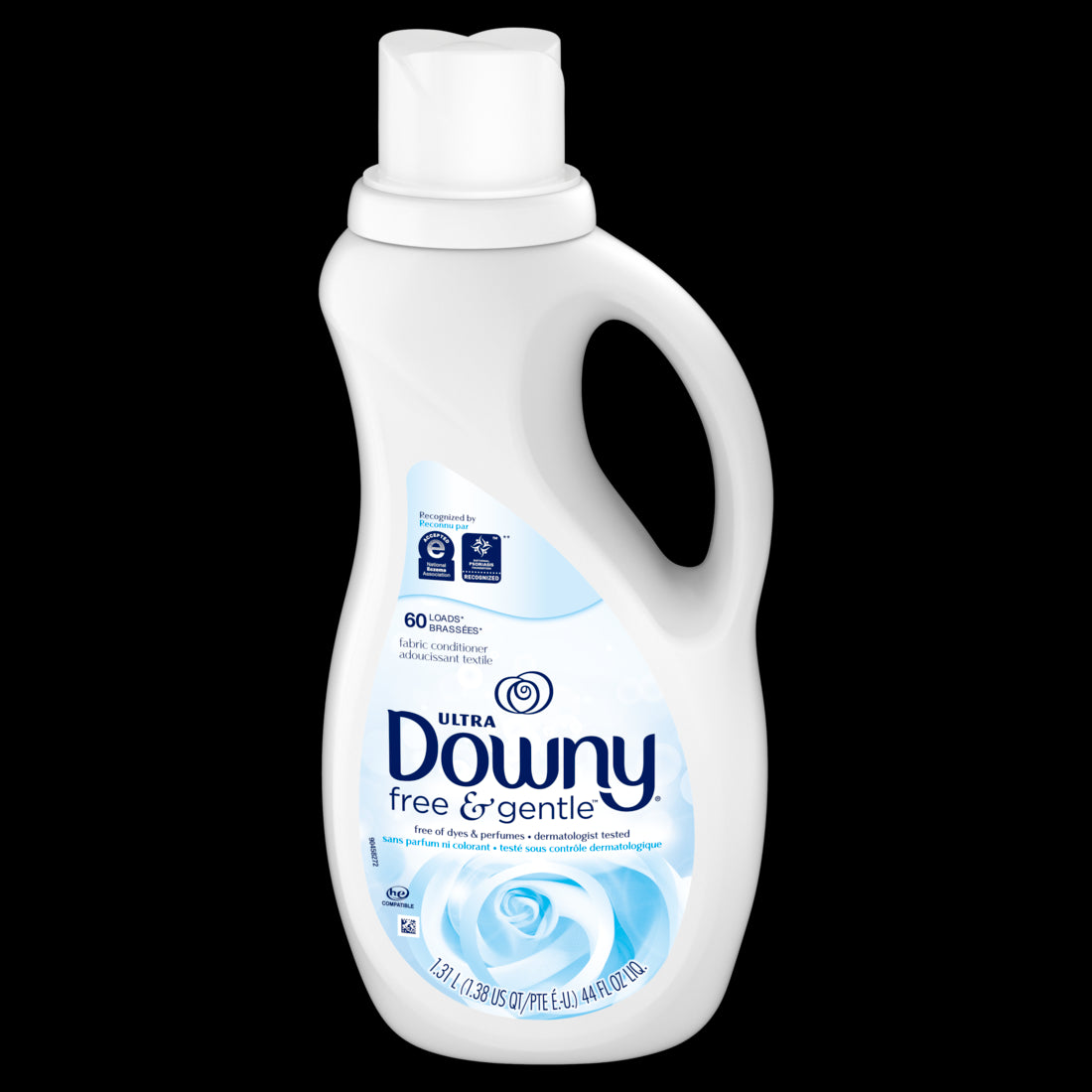 Downy Ultra Free & Gentle Hypoallergenic Laundry Liquid Fabric Softener 60 Loads - 44oz