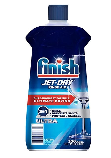 Finish Jet-Dry Ultra Rinse Aid Dishwasher Rinse & Drying Agent-32oz/1pk