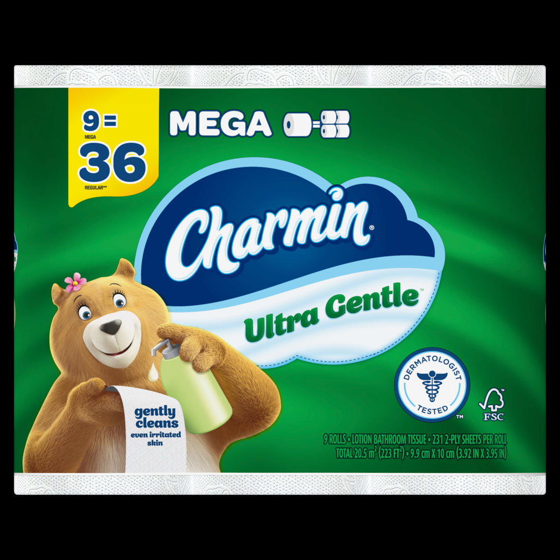 Charmin Ultra Gentle Toilet Paper 231 Sheets Per Roll - 9ct/4pk