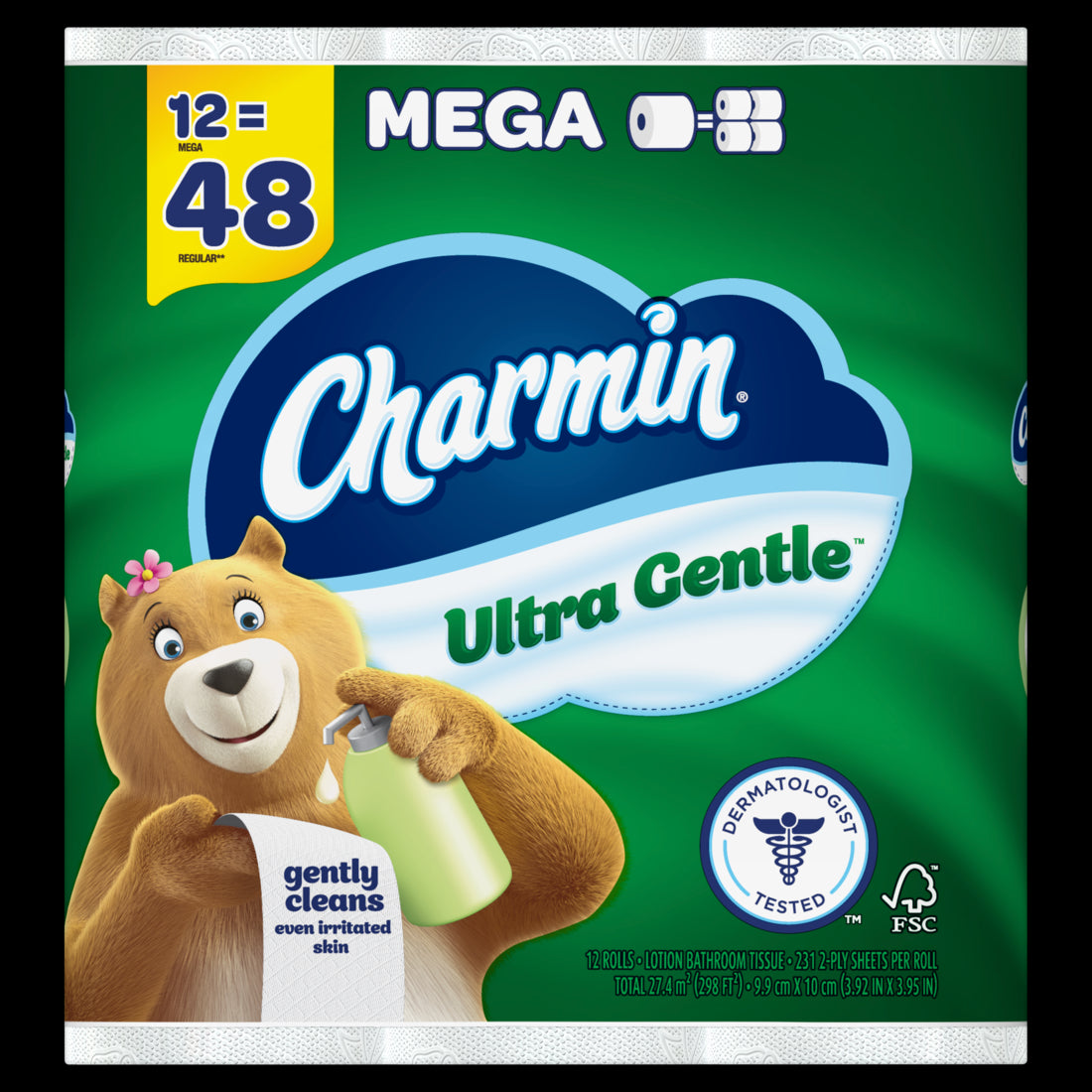 Charmin Ultra Gentle Toilet Paper 231 Sheets Per Roll - 12ct/4pk