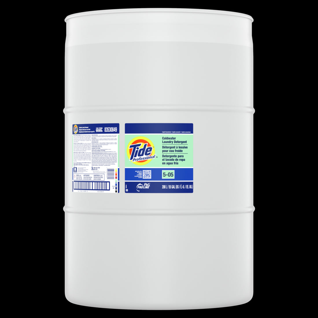 P&G ProLine Tide Professional Coldwater Laundry Detergent Closed Loop 55 Gallon - 208L/1pk