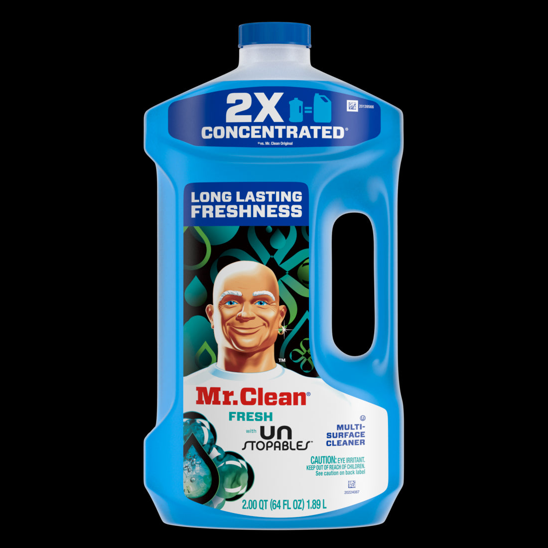 Mr. Clean 2X Concentrated Multi Surface Cleaner with Unstopables Fresh Scent - 64oz/4pk