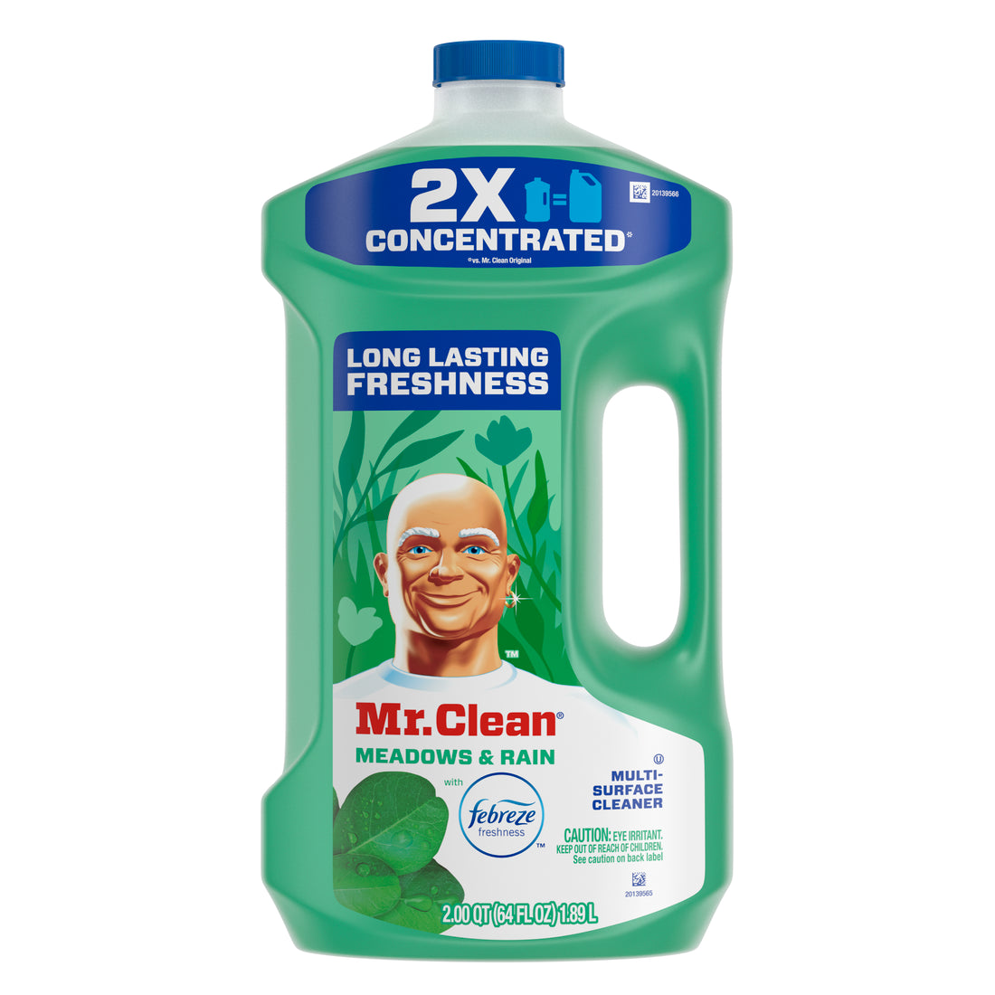 Mr. Clean 2X Concentrated Multi Surface Cleaner with Febreze Meadows & Rain Scent - 64oz/4pk