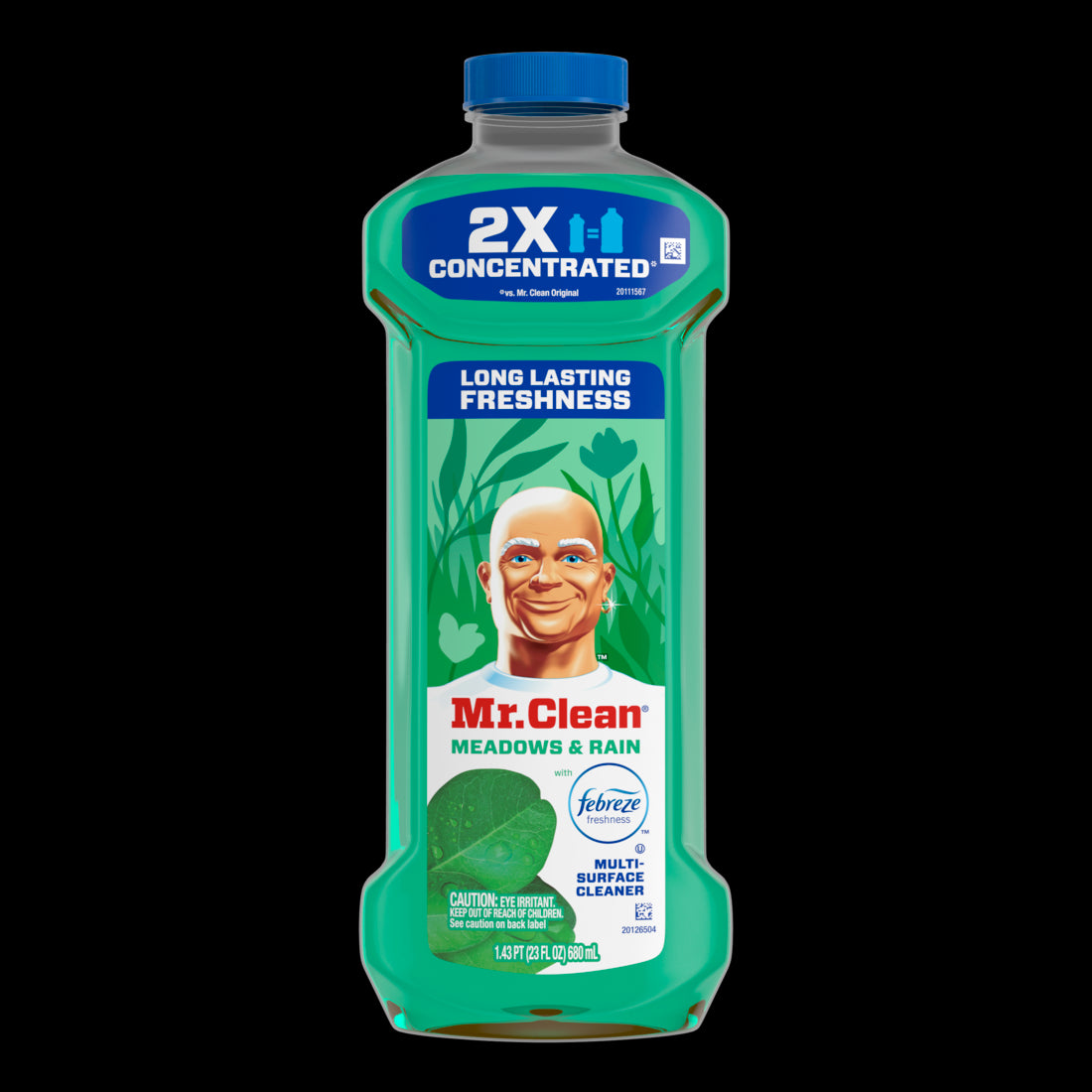 Mr. Clean 2X Concentrated Multi Surface Cleaner with Febreze Meadows & Rain Scent-23oz/9pk
