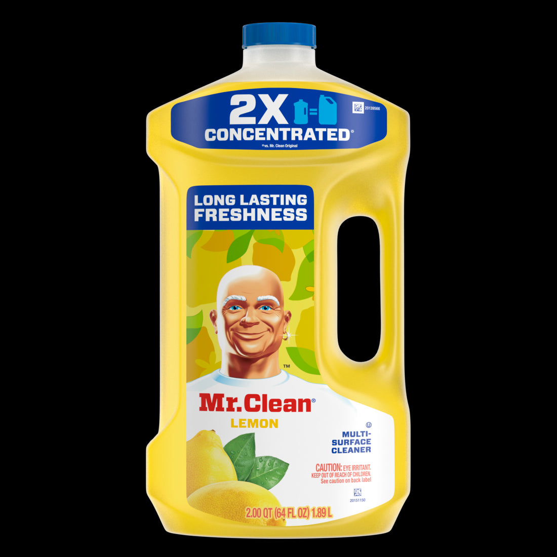 Mr. Clean 2X Concentrated Multi Surface Cleaner with Lemon Scent - 64oz/4pk