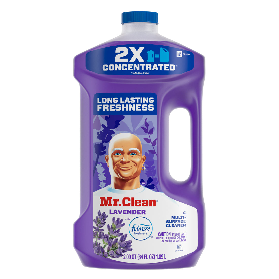 Mr. Clean 2X Concentrated Multi Surface Cleaner with Febreze Lavender Scent - 64oz/4pk