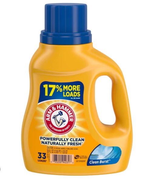 Arm & Hammer Clean Burst Liquid Detergent - 33oz/8Pk