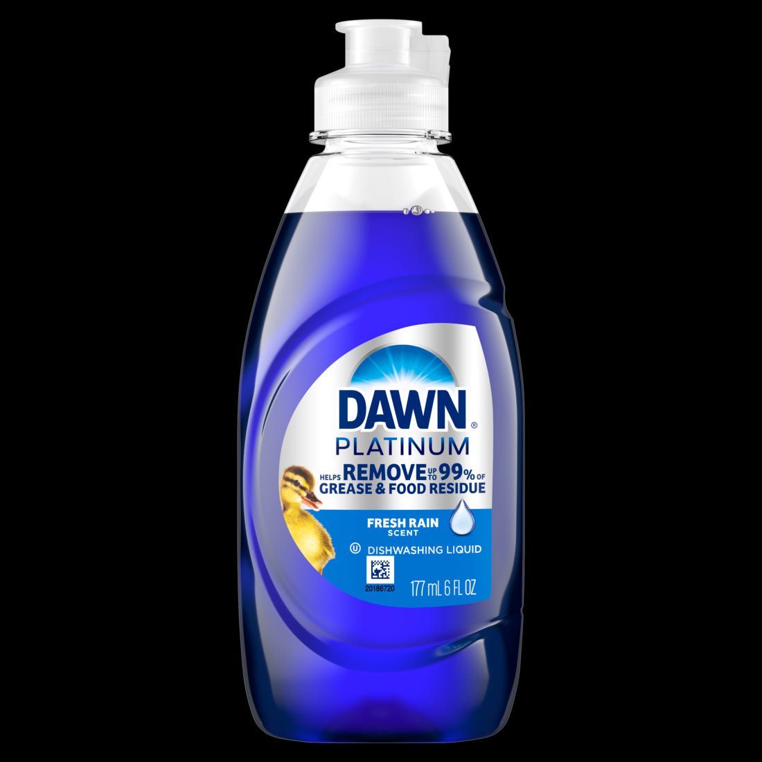 Dawn Platinum Dish Soap Dishwashing Liquid Fresh Rain-6oz/18pk