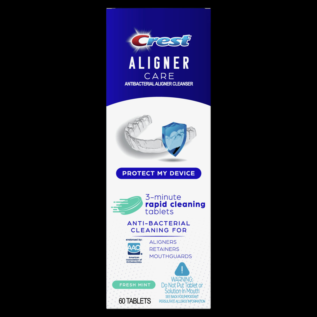 Crest Aligner Care Rapid Cleaning Tablets for Aligners Retainers Mouthguards - 60ct/24pk