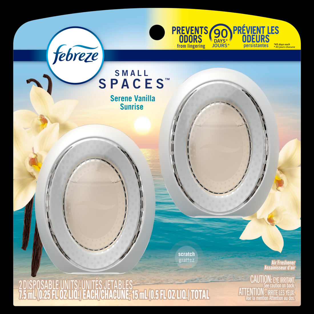 Febreze Small Spaces Air Freshener Serene Vanilla Sunrise - 0.25oz/2ct/6cs