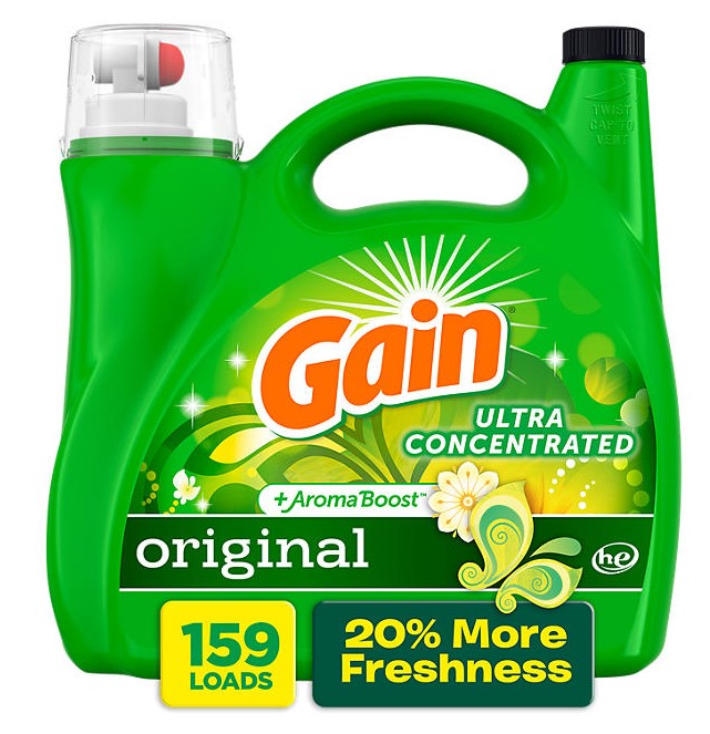 Gain Ultra Concentrated + Aroma Boost Laundry Detergent Original Scent -208oz/159loads/2pk