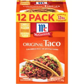 McCormick Original Taco Seasoning Mix 12ct - 1oz/1pk