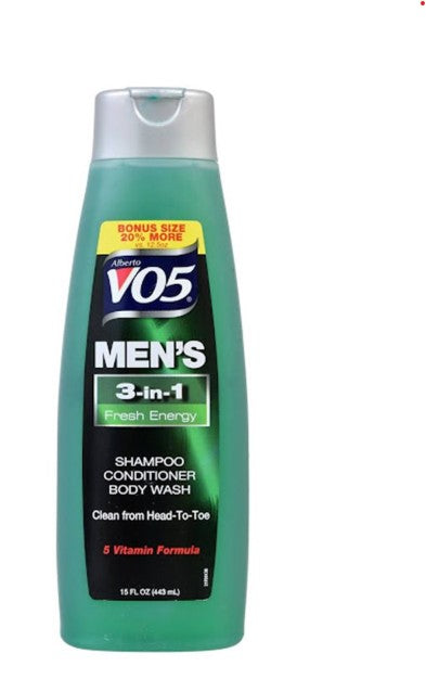 VO5 MEN 3-IN-1 FRESH ENERGY SH/CD/BW -15oz/6pk